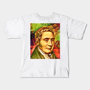 George Stephenson Snow Portrait | George Stephenson Artwork 15 Kids T-Shirt